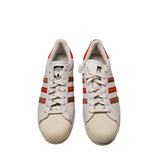 New adidas Superstar Low Crystal White Preloved Red Men's Size 10 - Picture 7 of 13